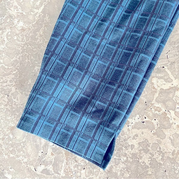 Theory Pull-On Pants Grid Scuba Leggings, Blue Multi Size P, New w/Tag $295 - Picture 6 of 8